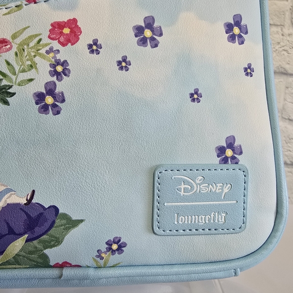 Loungefly Alice in Wonderland Character Floral Mini Backpack Disney Bag Blue New - Picture 9 of 16